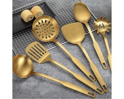 Best'Livin | Keuken accessoire set | 6-delige gouden bestekset