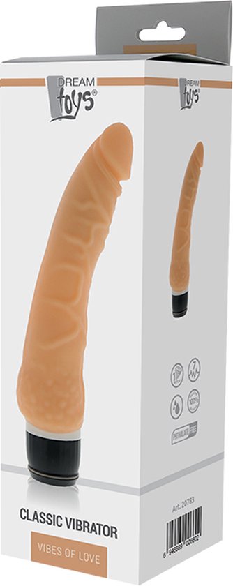 Purrfect Siliconen Penis Vibrator - beige
