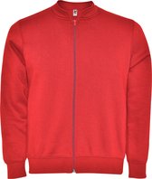 Rode jas van geborstelde fleece en opstaande kraag model Elbrus merk Roly maat L