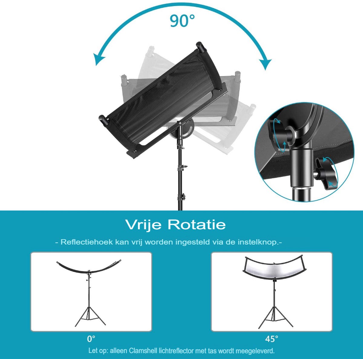 NEEWER U Type Light Diffuser Reflector for Studio with Carrying Case Arclight Curved Reflector in Black/White/Gold/Silver - 44