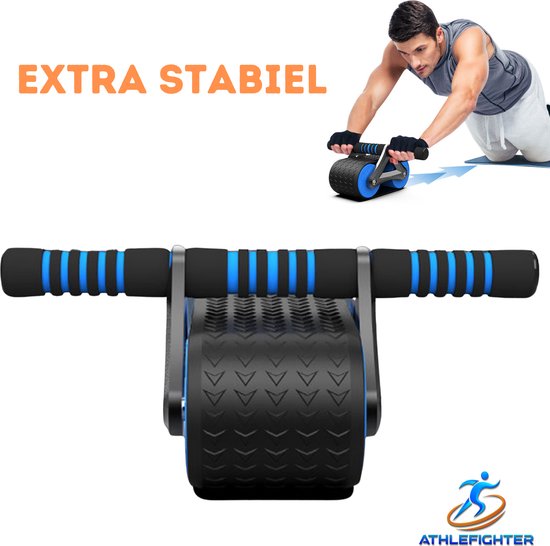Ab Wheel Roller voor buikspieren – Extra stabiliteit trainingswiel –  Fitness wiel... | bol.com