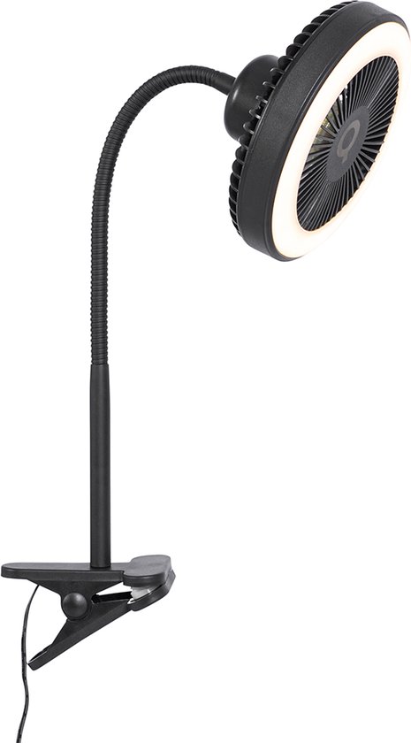 QAZQA dores - LED Tafellamp met flexarm - 1 lichts - Ø 17 cm - Zwart - Woonkamer | Slaapkamer
