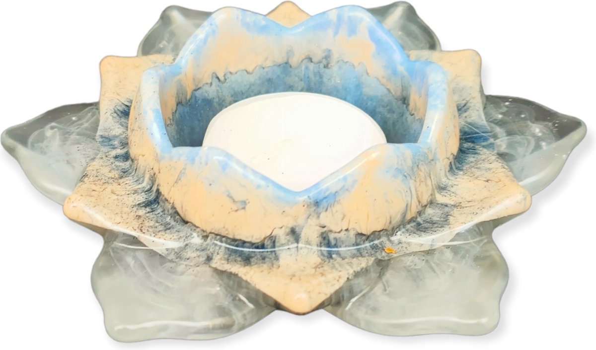 Resin Art JR: Lotus Theelichthouder / Waxinelichtjeshouder / Kaarsenhouder