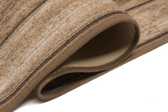 Tapiso Anti Slip Rubber Mat Beige Brown Corridor Rubber Mat Carpet Size- 100x500