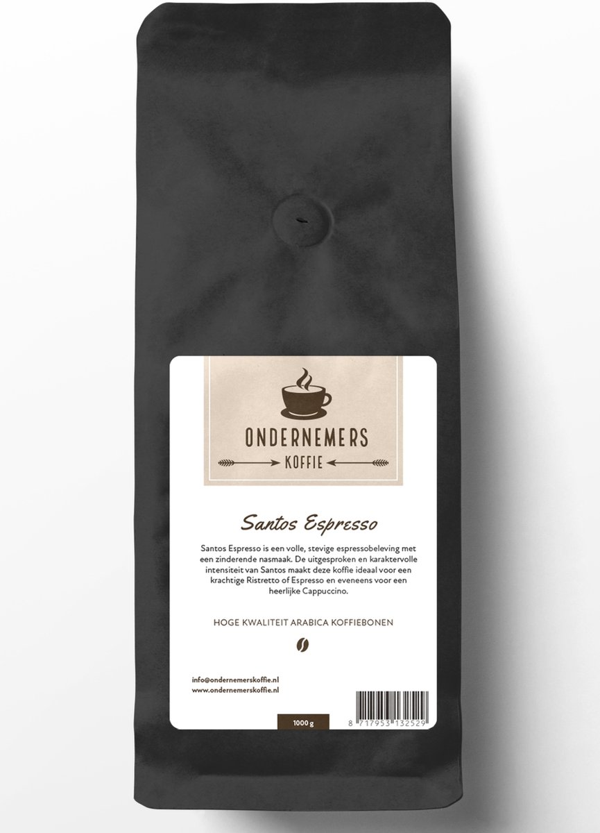 SANTOS Espresso Arabica koffie - espressobonen - stevige bite - lekker - sterk