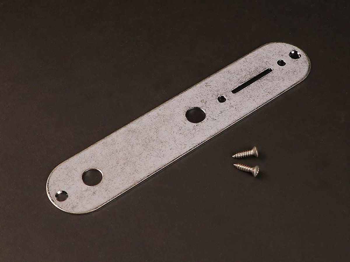 Elektrische Gitaar Aged Controlplaat TE-model Gotoh CP-10-AC chroom