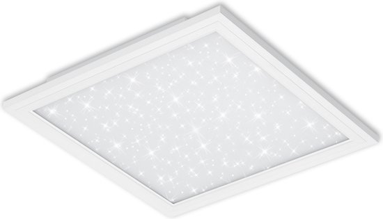 Briloner Leuchten - LED-paneel, plafondlamp incl. sterrendecor, 22 watt, 2.200 lumen, 4.000 kelvin, wit
