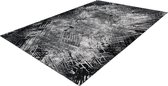 Pierre Cardin Pablo - Vintage - Super zacht - Shinny - 3D - Vloerkleed – hotel sjiek - design tapijt fraai – Karpet - 200x290- Grijs zilver zwart