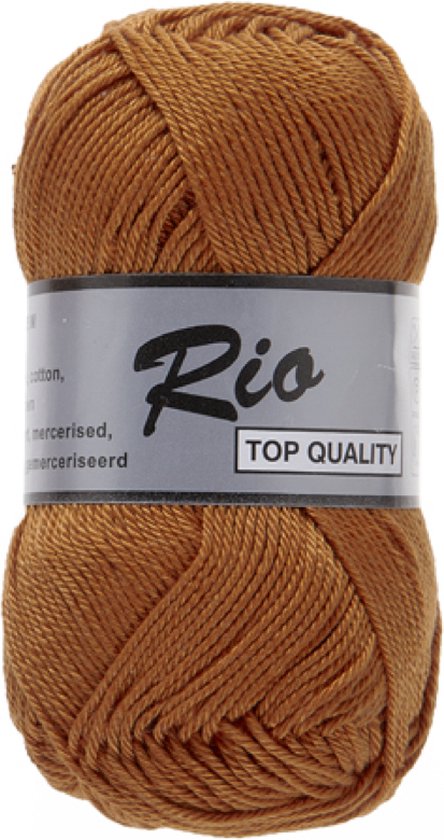 Lammy Yarns Rio Katoen garen - roest (860) - 5 bollen van 50 gram - pendikte 3 - 3,5 mm.