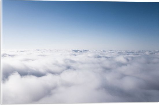 WallClassics - Acrylglas - Uitzicht boven de Wolken - 60x40 cm Foto op Acrylglas (Met Ophangsysteem)