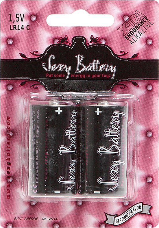 Sexy Battery Batterij SEXY BATTERY ALKALINE 2PC. BLISTER C Zwart