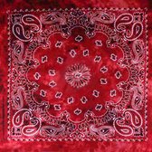 Bande de cheveux Bandana Mouchoir Tie Dye Paisley Print Red Batik Pattern Fabric