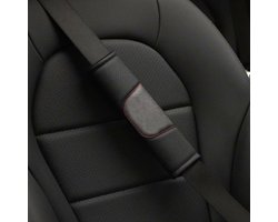 Luxe Gordel Covers - Set van 2 Gordelhoezen - Zwart Leather Look - Zachte Gordel Hoes Beschermer - Ook voor Kinderen -Geschikt voor alle automerken/ universeel - Auto Accessoires - Gordelhoes Gordelbeschermer
