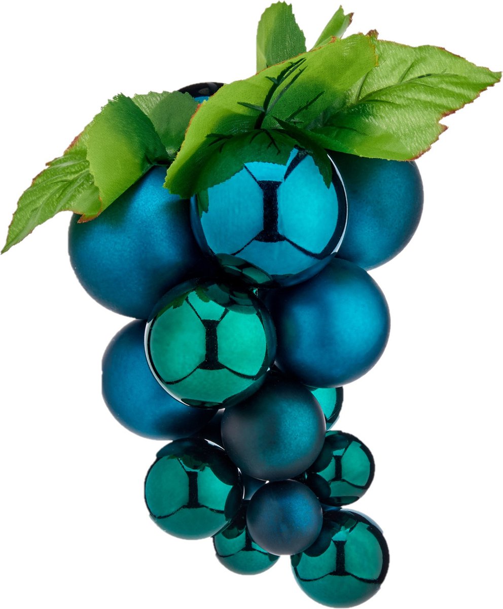 Kerstballen Klein Druiven Blauw Plastic