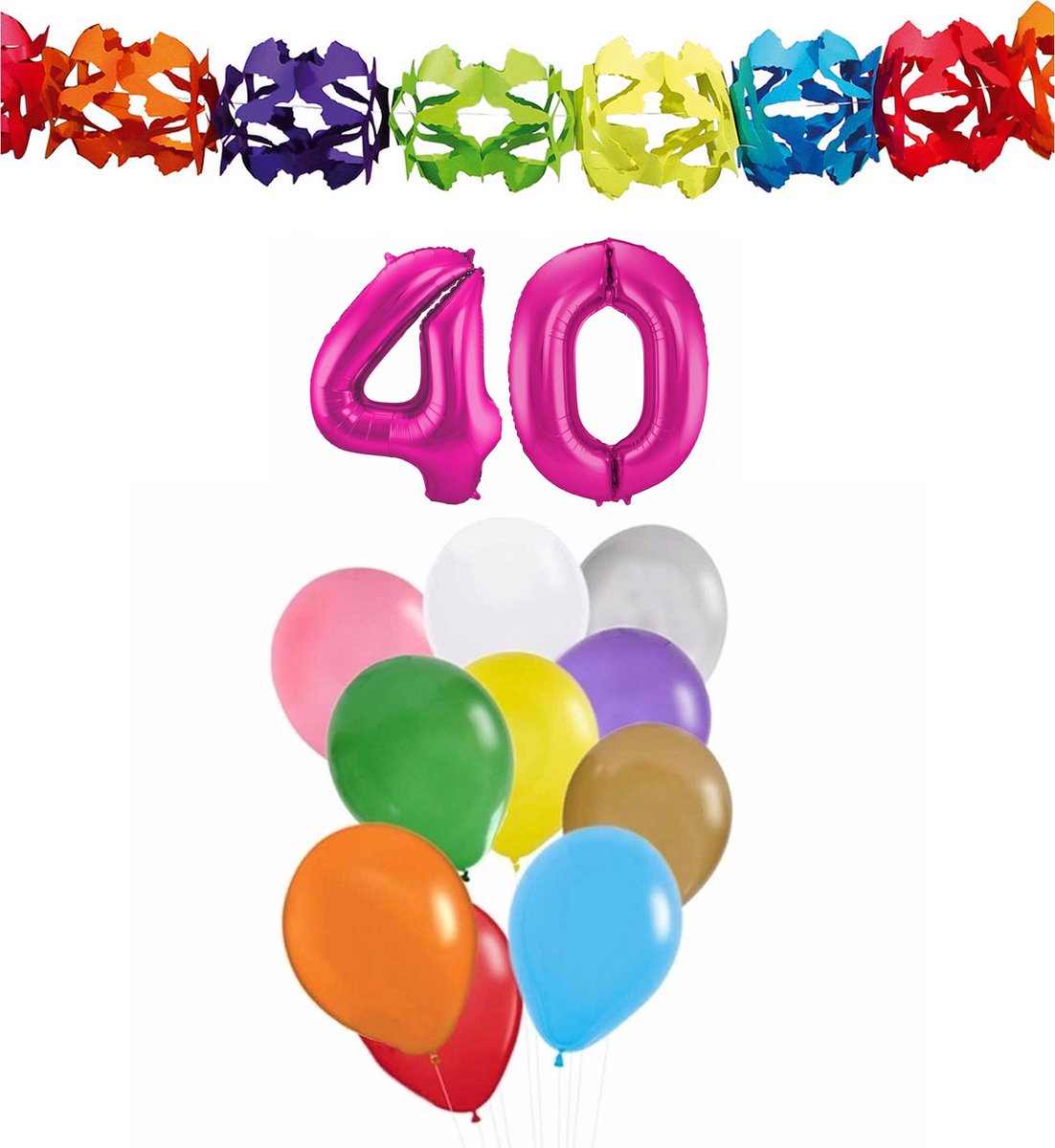 Folat Servietten „40 Jaar“ Mit Ballon-Motiv – 20 Stück, 25x25 Cm, Für Geburtstagsfeiern