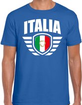 Italia landen / voetbal t-shirt - blauw - heren - voetbal liefhebber L