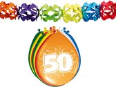 Folat - 50 jaar feestartikelen pakket - 2x slingers en 40x ballonnen