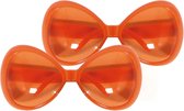 Folat oranje party zonnebrillen dames - Set van 2x - Koningsdag