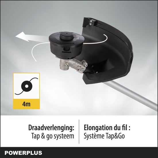 Powerplus Benzine Bosmaaier POWXG30410 - Benzine Bosmaaier en Grastrimmer van 32,5 cc met 0,8 l Tankinhoud - Tuingereedschap van Powerplus — afbeelding 4