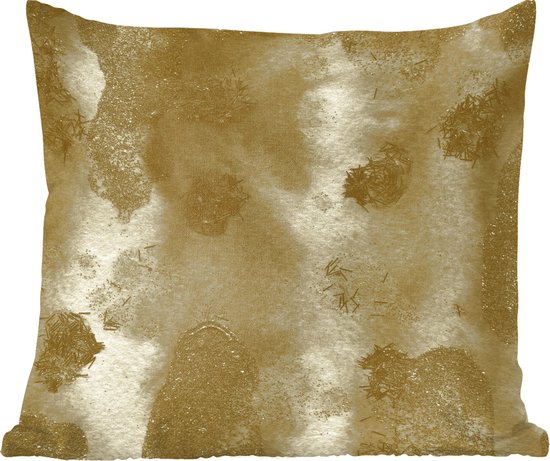 Coussins Coussins décoratifs - Oreillers Salon - 60x60 cm - Or - Abstrait - Peinture