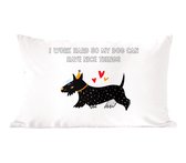 Sierkussens - Kussentjes Woonkamer - 50x30 cm - Spreuken - Quotes - I work hard so my dog can have nice things - Honden