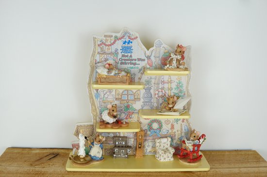 Enesco Muizenhuis - Décorations de Noël uniques - Ambiance de Noël - Cosy - Knus - Figurines de Souris - Figurines de Noël - Ambiance hivernale