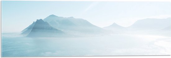 WallClassics - Acrylglas - Grote MIstplaag met Bergen - 90x30 cm Foto op Acrylglas (Wanddecoratie op Acrylaat)