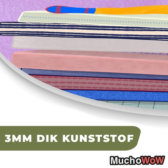 Décoration murale bio - Décoration murale plastique - Tableau bio - Femme - Vintage - Pastel - 60x60 cm - Forme miroir bio sur plastique