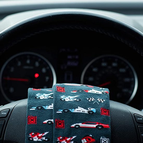Chaussettes d'intérieur Funny Chaussettes Racing - Chaussettes Fun Home Femme et Homme - Je regarderais plutôt la course - 38 à 46 - Cadeau Formule 1 Auto