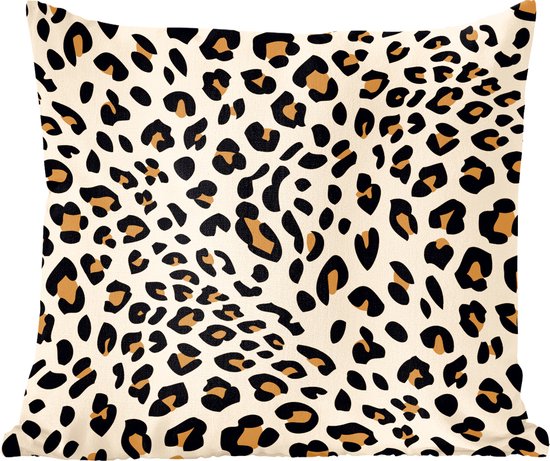 Sierkussens - Kussen - Dierenprint luipaard - 60x60 cm - Kussen van katoen  | bol.com