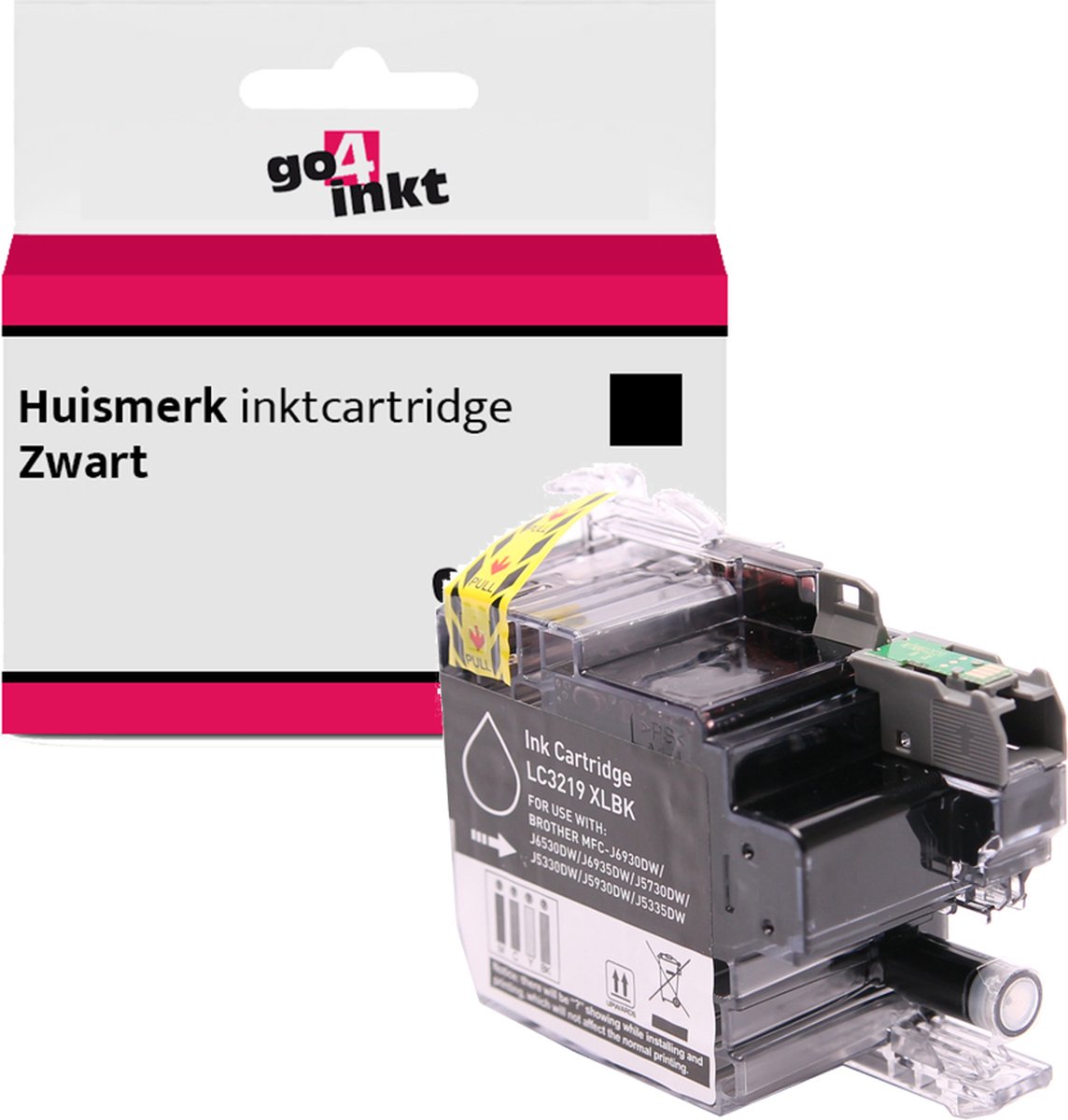 Go4inkt compatible met Brother LC-3219XL bk inkt cartridge zwart
