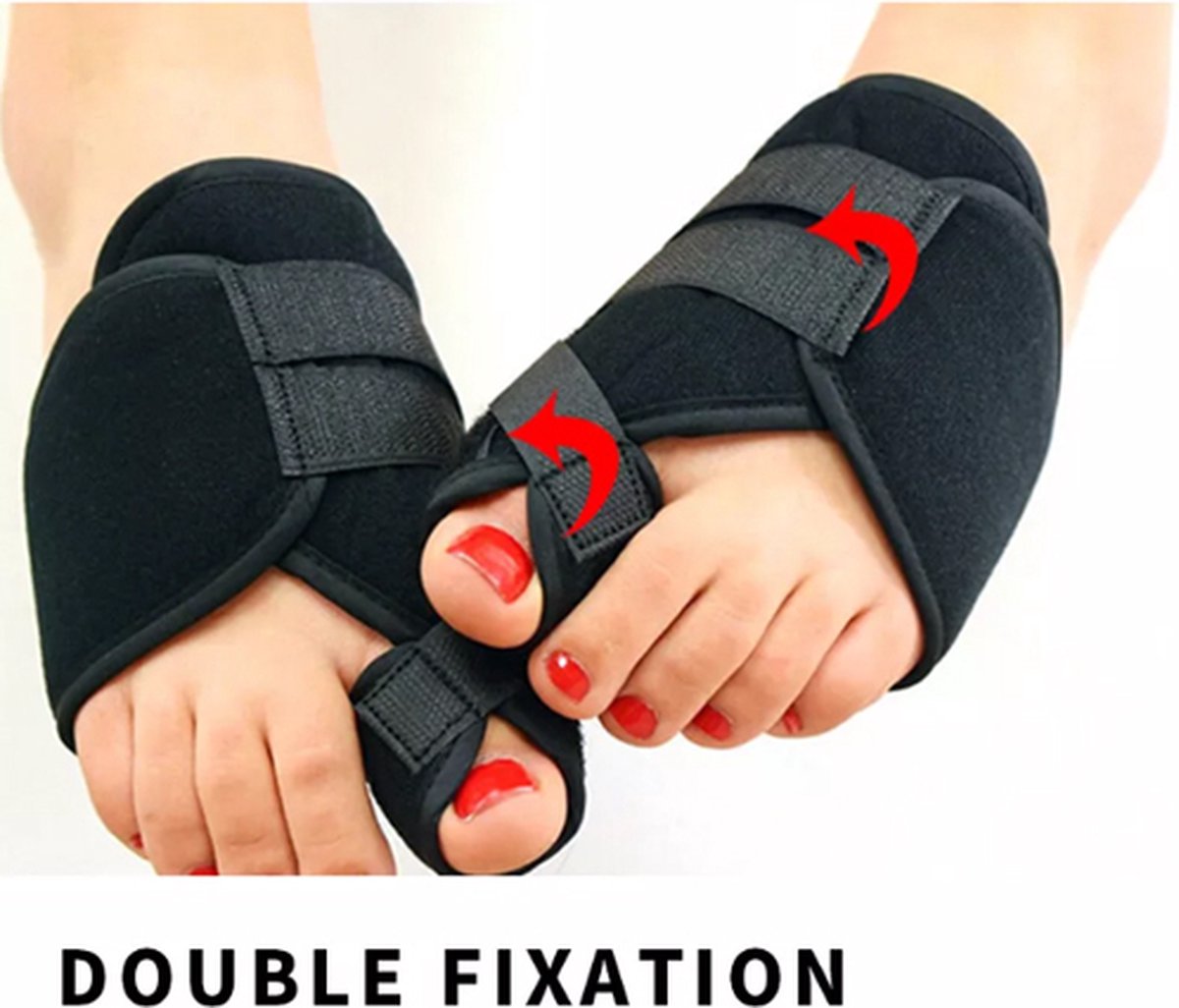 Goedkoopste Teenspreider I Hallux Valgus I Teencorrector I Middenvoet Steunkussens I Voetboogbrace I Steunzolen Tegen Platvoeten I Zwart I 2 Stuks