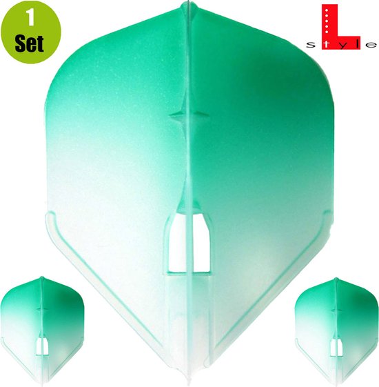 L-Style Champagne L3 Shape 2-Tone CWH×Green - Dart Flights van L-Style — afbeelding 3