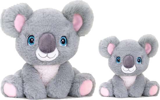 Keel Toys - Pluche knuffel dieren set 2x Familie Koala beertjes 14 en 25 cm