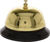 Clochette/cloche de réception - Métal - Goud - 9 cm
