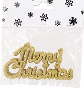 Décorations de Noël Cosy & Trendy - Merry Christmas - 24x pièces - or - 10 cm - plastique