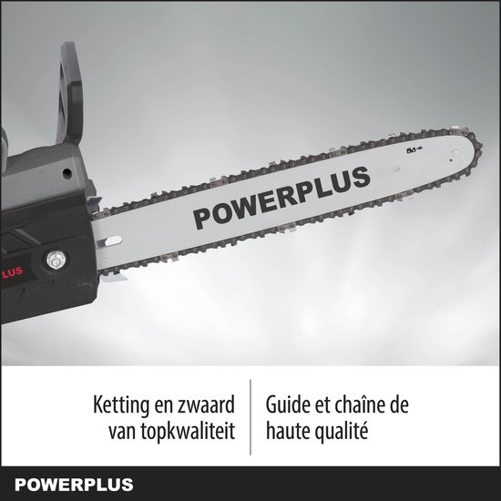 Powerplus POWEG10100 Elektrische kettingzaag - 2000W - Zwaardlengte 350mm - Automatische kettingsmering - Incl. 1x ketting en 1x zwaard van Powerplus — afbeelding 4