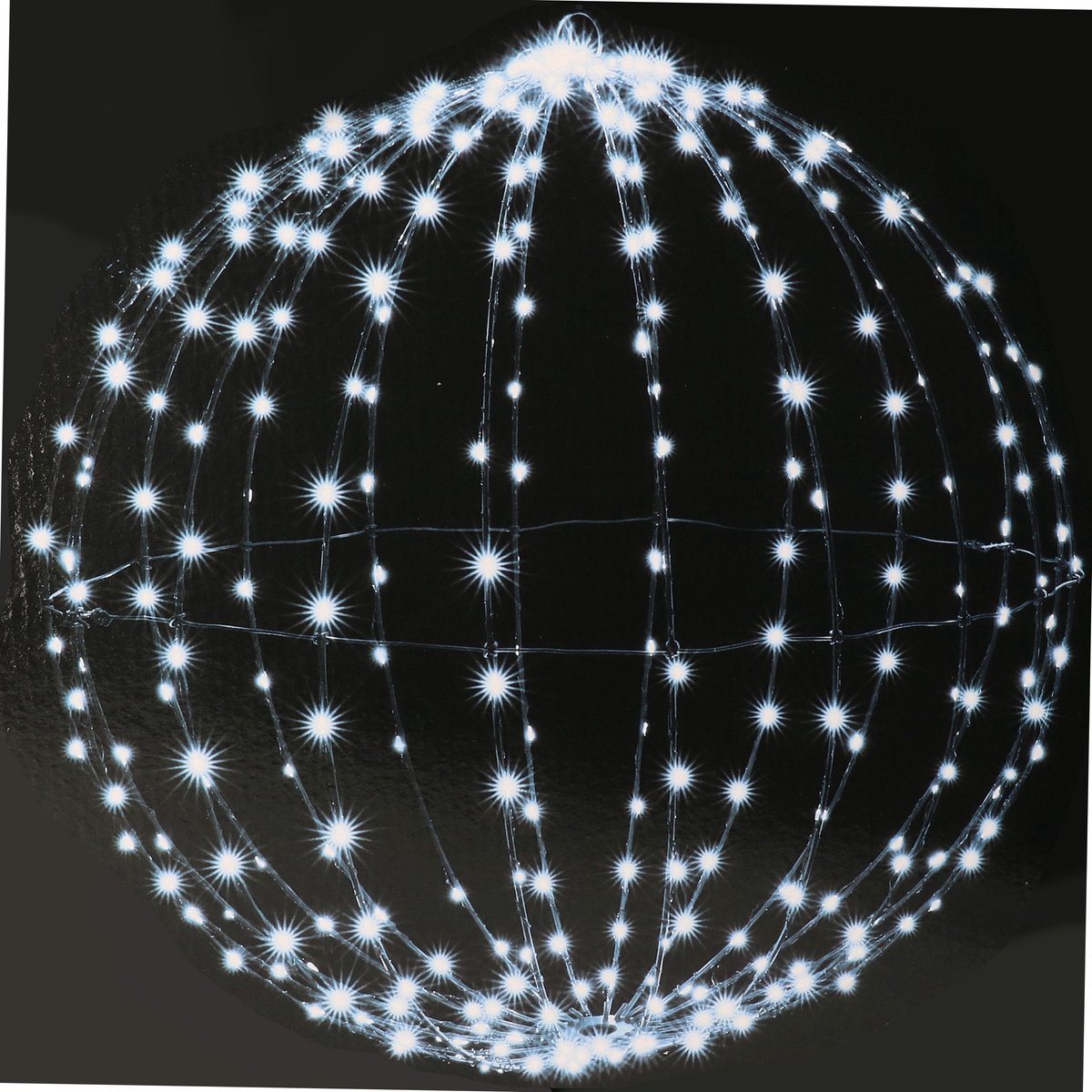 Metalen lichtbol/verlichte decoratie bol met wit licht 40 cm met