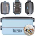 Triple J® Lunchbox Broodtrommel Lucht- blauw