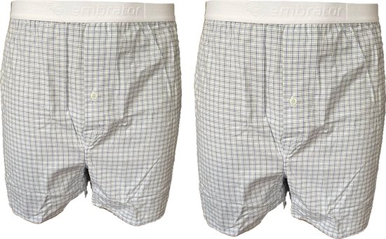 Embrator mannen Boxershorts 2-stuks geruit maat XXL