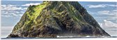 WallClassics - Acrylglas - Grote Rots in de Zee met Groen - 120x40 cm Foto op Acrylglas (Wanddecoratie op Acrylaat)