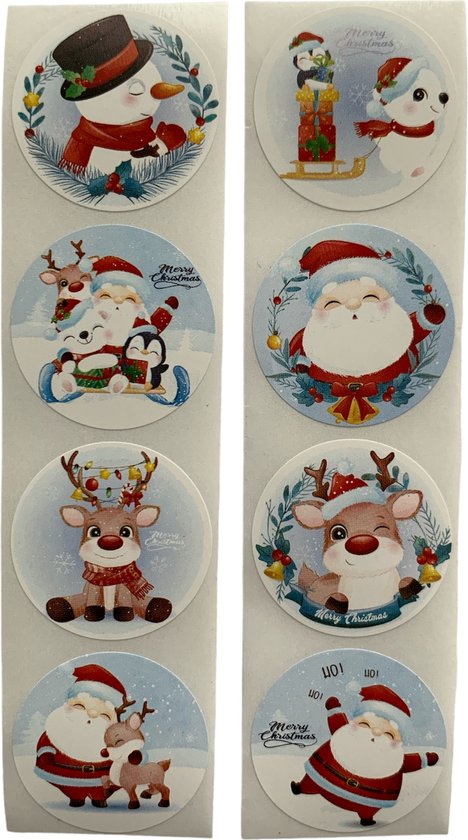 Kerststickers Merry Christmas - 46 stuks