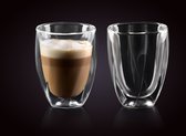 Affekdesign - Dubbelwandige Glazen - 300 ml - Set van 2 - Koffieglazen - Theeglas - Cappuccino Glazen - Latte Macchiato Glazen - Glas