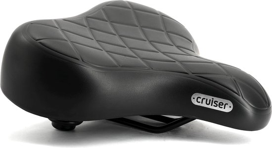 Fietszadel Elektrische Fatbike Heren/Dames - Cruiser Fiets Zadel Bruin Wit