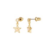 Lisa's Jewellery - Earrings - Daimond Dangling Star - Goud