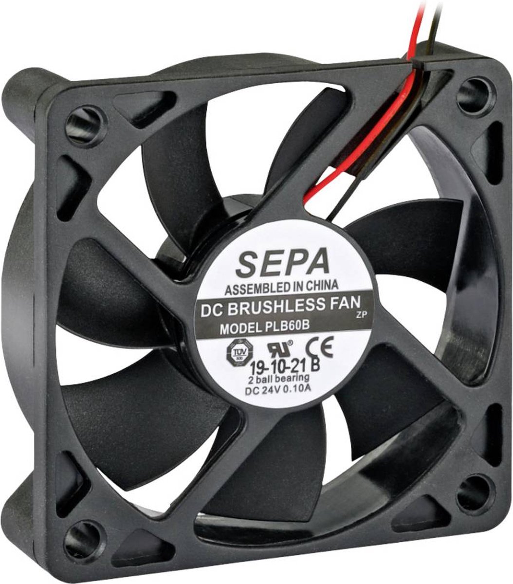 SEPA PLB60B24SE30A Axiaalventilator 24 V/DC 27.6 m³/h (l x b x h) 60 x 60 x 15 mm