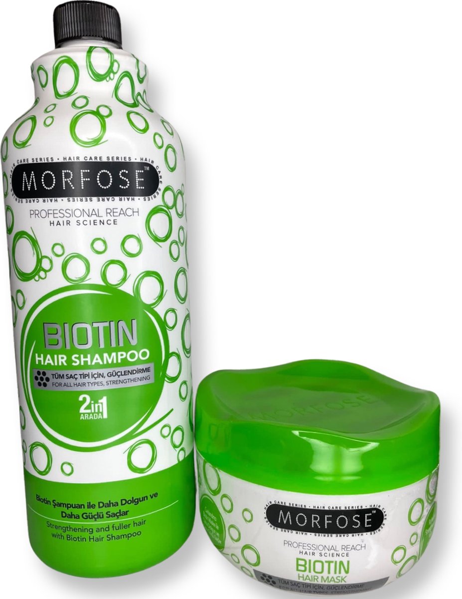 Morfose Biotine shampoo 1000 ml & Biotin Hair Mask 250 ml