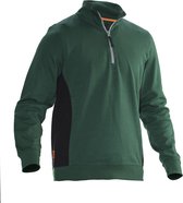 Jobman 5401 Halfzip Sweatshirt 65540120 - Bosgroen/Zwart - 4XL