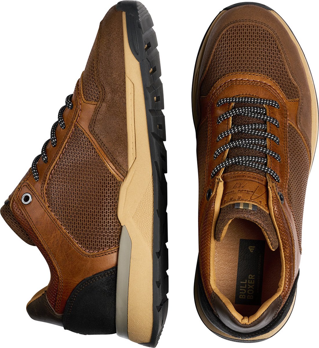 Bullboxer - Sneaker - Male - Cognac - 42 - Sneakers | bol