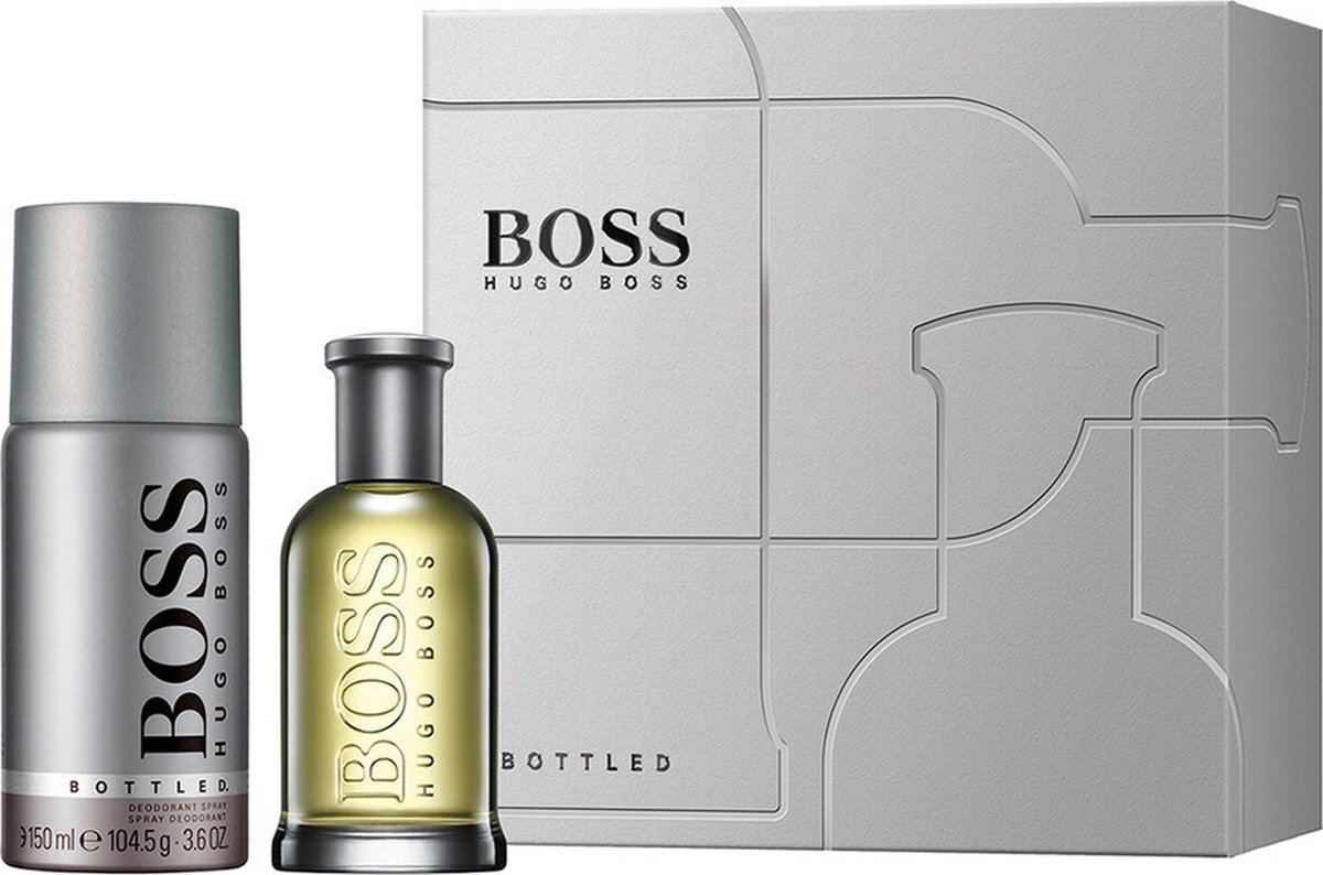 Goedkoopste Hugo Boss Bottled Giftset - 50 ml eau de toilette spray 150 ml deodorant spray - cadeauset voor heren